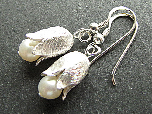Silberglckchen - Ohrringe Silber 925/- mit Zuchtperle